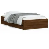 vidaXL Bettgestell 90 x 190 cm Braun