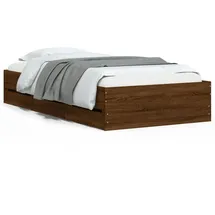 vidaXL Bettgestell 90 x 190 cm Braun