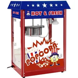 Popcornmaschine - 1600 W - 5 kg/h - USA-Design - rot - Royal Catering RCPR-16.1
