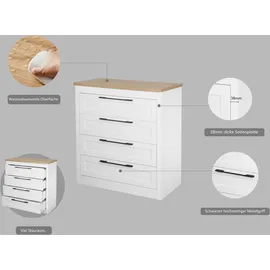OTTO home Büsum 90 x 93 x 39 cm Weiß