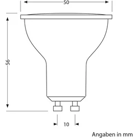 ledscom.de GU10 LED RGB Leuchtmittel, PAR16, warmweiß - kaltweiß (2900-6200 K), 5,5 W, 473lm, 103°, Smart Home, WLAN, Alexa, matt