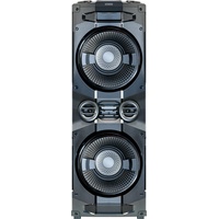 SCHWAIGER 658057 Party Soundsystem Stereoanlage Lautsprecher Karaokemaschine Kompaktanlage Sound Tower Bassbox LED Lichteffekt Bluetooth inkl. Mikrofon