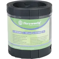 Floraworld Sichtschutzstreifen 201,5 x 19 cm Anthrazit PVC 5 St.