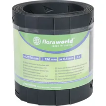 Floraworld Sichtschutzstreifen 201,5 x 19 cm Anthrazit PVC 5 St.