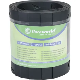 Floraworld Sichtschutzstreifen 201,5 x 19 cm Anthrazit PVC 5 St.