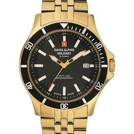 Swiss Alpine Military Herren Uhr Analog Quarz 7022.1117SAM Edelstahl