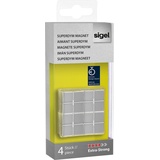 Sigel Neodym Magnet C10 \ Extra-Strong\ (B x H x T) 20 x 10 x 20mm Würfel Silber 4 St. BA705