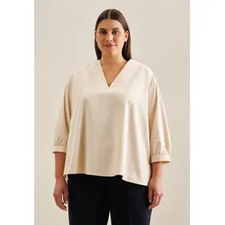 Longbluse »Schwarze Rose«, Tunika Uni, Gr. 7XL (54), beige, , 65645518-54