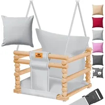 Kidiz Holz-Schaukel grau