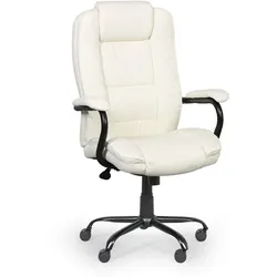 Leder-Bürosessel MAXOR XXL, Elfenbein