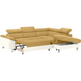 Cotta Ecksofa COTTA Kunstleder 2-Sitzer Beige
