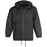 FRIESEN Friesennerz Regenjacke Unisex Windbreaker "Moin von 8ern!" - Windjacke Fahrradjacke schwarz XXL