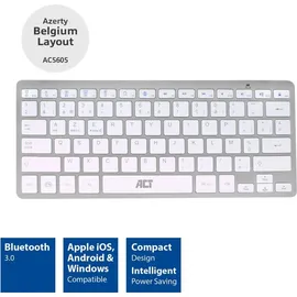 Act AC5605 Tastatur Bluetooth AZERTY Belgisch Weiß (AC5605)