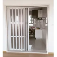 200 210 220 230 240cm Höhe Falttür Ohne Bohren Mit Rahmen & Türgriffen, Küche Balkon Schlafzimmer Weiß Pvc Kunststoff Falttüren Innentüren, Nach Maß, Falttür Komplettset Schiebetür Faltwand(H 220cm,W