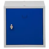 Proregal Würfelschrank Monkey | HxBxT 38x38x38 cm | Vorhängeschloss | Grau-Blau