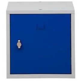 Proregal Würfelschrank Monkey | HxBxT 38x38x38 cm | Vorhängeschloss | Grau-Blau