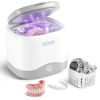 Vevor Ultraschallreiniger Retainer-Reinigungsgerät Zahnprothesen 180ml mit UV