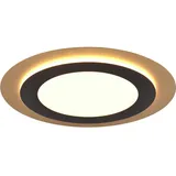 Trio LED Deckenleuchte Morgan 42 W Schwarz-Gold Ø 45 cm