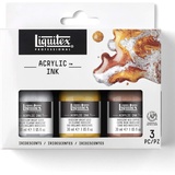 Liquitex 3699237 flüssige Professional Acrylfarben - Ink Set, 3 Farben a 30ml - irisierend