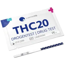 LuxmedIQ Drogenschnelltest für Cannabis THC Urin Drogentest Haschisch Marihuana Cutoff 20 ng/mL 10 St