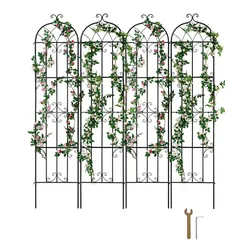 VEVOR 4er Set Rankhilfe Rankgitter Kletterhilfe Pflanzengitter Spalier 51x220cm