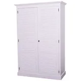 Casa Padrino Kinderkleiderschrank Landhausstil 134 x 59 x 200 cm Kiefer weiß