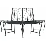 vidaXL Baumbank 160 x 80 x 89 cm Schwarz
