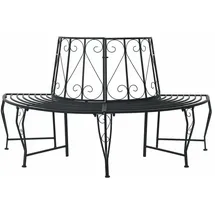 vidaXL Baumbank 160 x 80 x 89 cm Schwarz