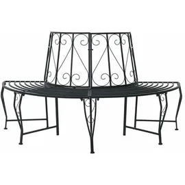 vidaXL Baumbank 160 x 80 x 89 cm Schwarz