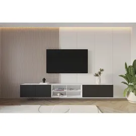 altdecor NOA-2 Lowboard 300 cm Schwarz/Weiß Holz