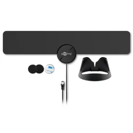goobay DVB-T2 Zimmerantenne, inkl. LTE/4G Filter, Box, Schwarz