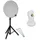 PremiumX Camping Satelliten-Komplettanlage 60cm Aluminium Satellitenschüssel Single LNB Dreibein-Stativ 3x Heringe