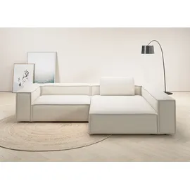 Home Affaire Ecksofa HOME AFFAIRE "Watertown, moderne XXL L-Form, 306 cm breit", weiß, B:306cm H:68cm T:191cm, 96% Polyester, 4% Nylon, Sofas, Ecksofa, Komfortabel mit tiefer Sitzfläche – ideal für große Wohnräume