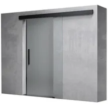 mai & mai Glasschiebetür Softclose links 90 x 205 cm schwarz