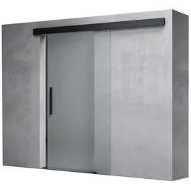 mai & mai Glasschiebetür Softclose links 90 x 205 cm schwarz