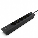 inca IPW-44TU 5 fach, 3xUSB-A+1xUSB-C, 1.5m, schwarz