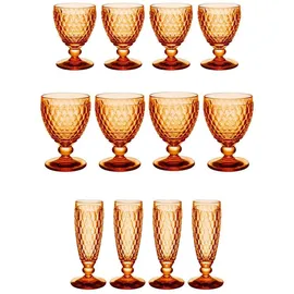Villeroy & Boch Boston Coloured Wasser-, Wein- und Sektgläser 12er Set Apricot