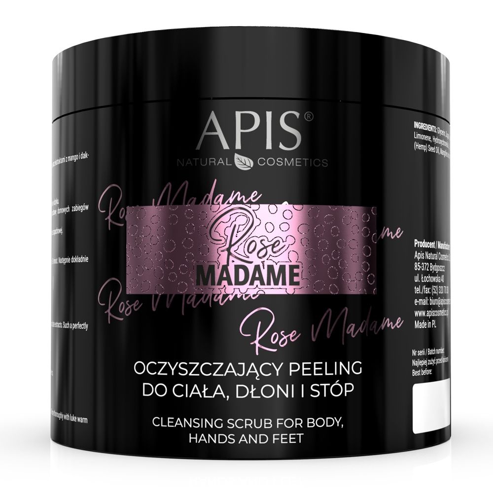 Apis Rose Madame, Reinigendes Peeling für Körper, Hände und Füße 700 g