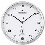 monzana Funk Wanduhr 31 cm 31cm silber/weiß