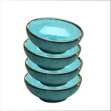 CreaTable 6er-Set CreaTable Sojaschale Nature Collection 36 ml Steinzeug Blau