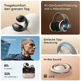 Soundcore AeroClip Champagner-Weiß