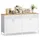 Songmics Aufbewahrungsschrank 40 x 141 x 76 cm wolkenweiß-eichenbeige