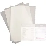 5 Blatt weißes DIN lang Transparentpapier 150 g/m2