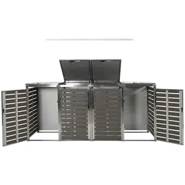 Mendler Mülltonnenverkleidung HWC-K14 120 x 264 x 85 cm anthrazit