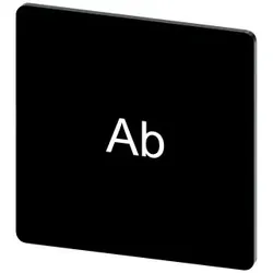 Siemens 3SU19000AE160AE0 Bezeichnungsschild 27x27mm, Schild schwarz, Beschriftung: Ab - 10 Stück