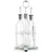 KitchenCraft Öl- und Essigflaschen-Set mit Edelstahlgestell 4er-Set Transparent/Silber