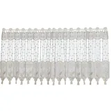 StarTex Scheibengardine Bistrogardine Macramé weiß Kleinfenster Blume HxB 58x143cm 2660 - Weiß