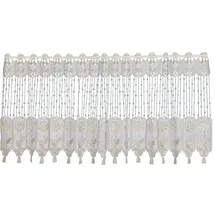 StarTex Scheibengardine Bistrogardine Macramé weiß Kleinfenster Blume HxB 58x143cm 2660 - Weiß