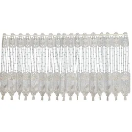 StarTex Scheibengardine Bistrogardine Macramé weiß Kleinfenster Blume HxB 58x143cm 2660 - Weiß