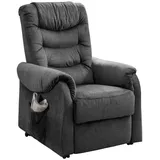 Livetastic Fernsehsessel, Dunkelgrau, Textil, 78x107x93 cm, Stoffauswahl, Relaxfunktion, Wohnzimmer, Sessel, Fernsehsessel